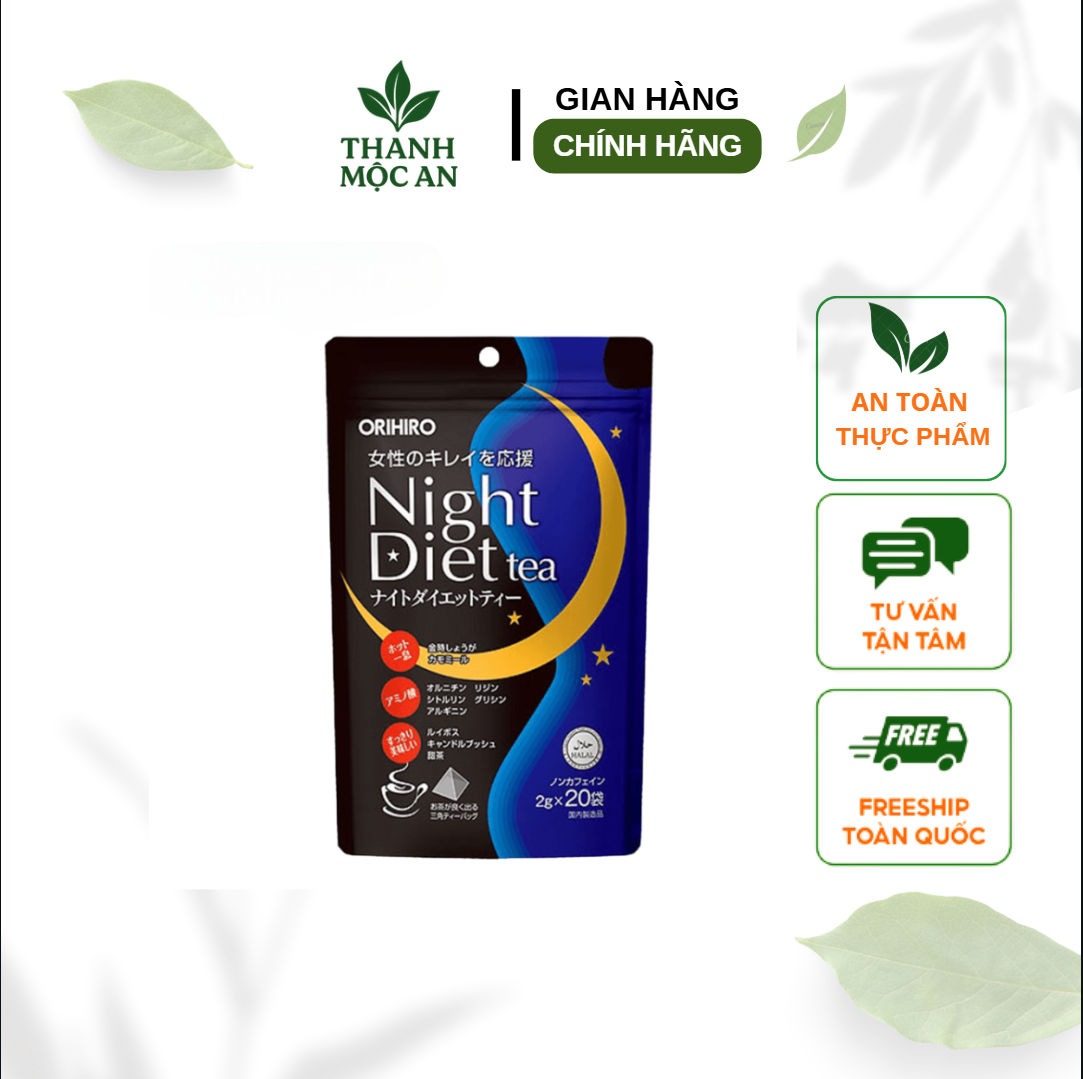 Trà Giảm Cân Night Diet Tea Orihiro 20 Gói